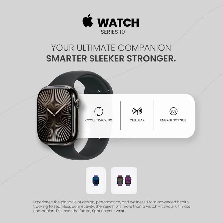 I-Watch Series 10 Smart Watch with Calling Feature | Bluetooth 5.2 | Fitness Tracker | Touch Screen | Health Monitor | Long-Lasting Battery
