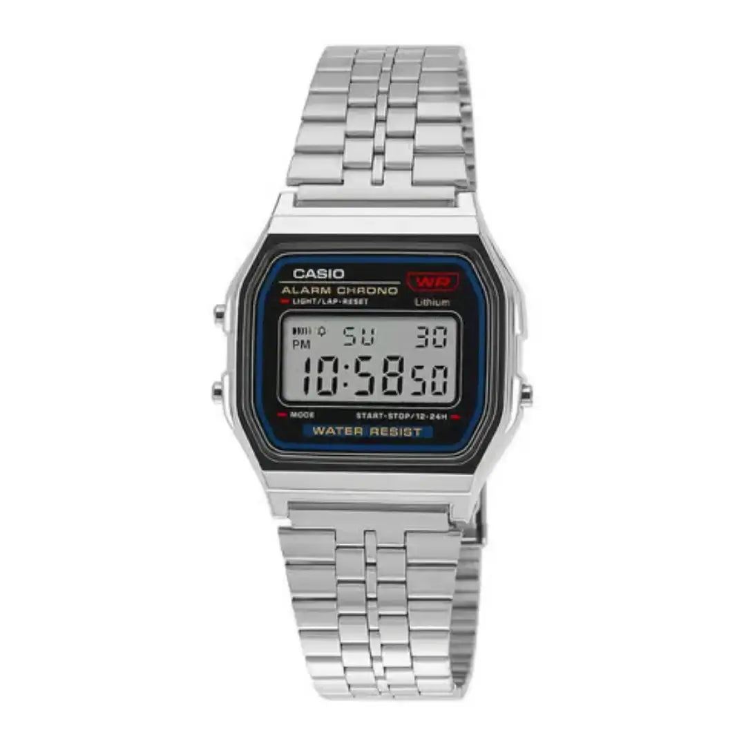Luna Retro Digital Watch – A159W Silver Edition