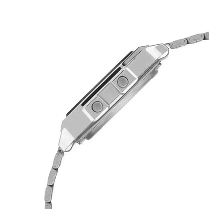 Luna Retro Digital Watch – A159W Silver Edition
