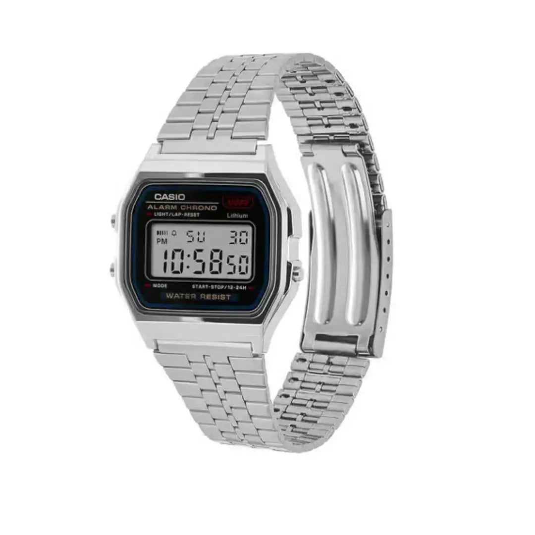 Luna Retro Digital Watch – A159W Silver Edition