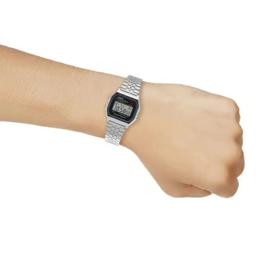 Luna Retro Digital Watch – A159W Silver Edition